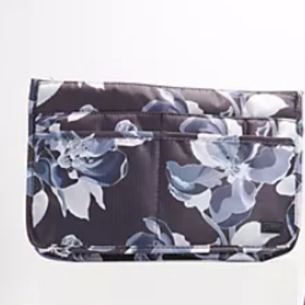 Purse Organizer Insert-Black Floral Print - Picture 9 of 14